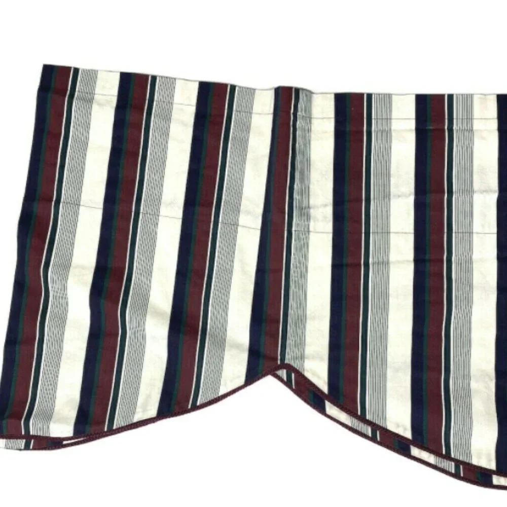 3 Vintage Custom Valances Curtains Luxury Stripe